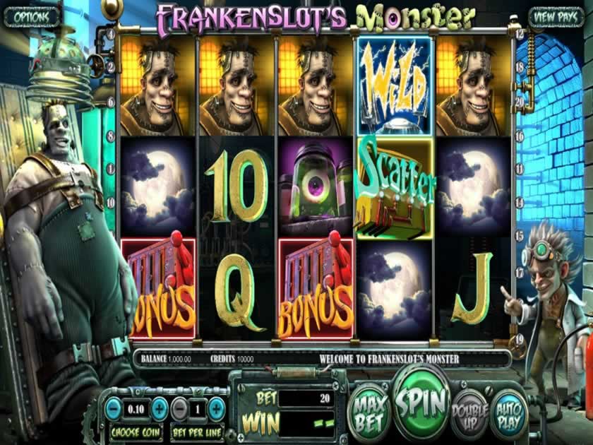 frankenslots monster screen