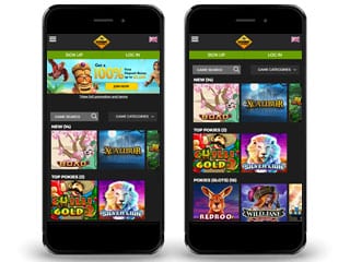 GDay casino screenshot mobile