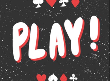 The word PLAY! and a spade, heart, club and diamond