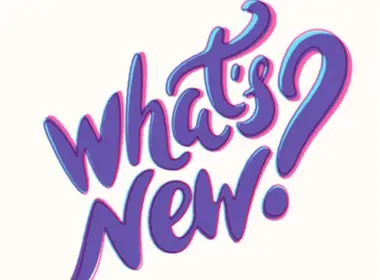 What's New in purple ink on a white background