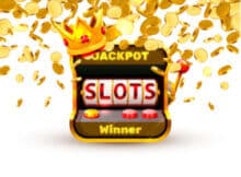 many gold coins floating around an online casino console relating a jackpot winner