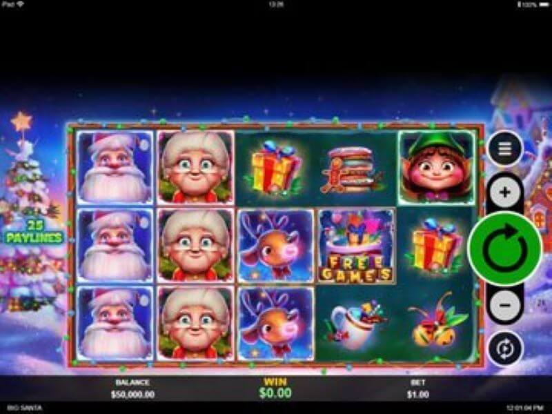 screenshot of Big Santa Slot