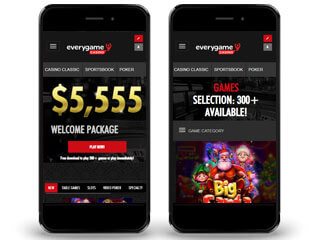 Everygame Casino Red mobile screen