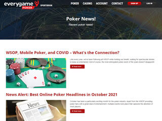Everygame Poker news page