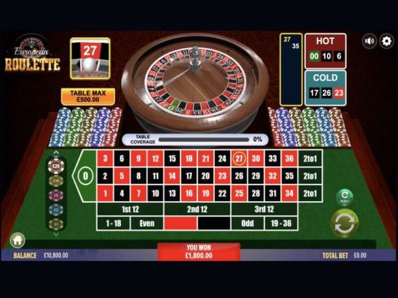 European Roulette Table Game screenshot