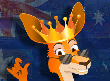 Ripper Casino mascot roo with a crown on.