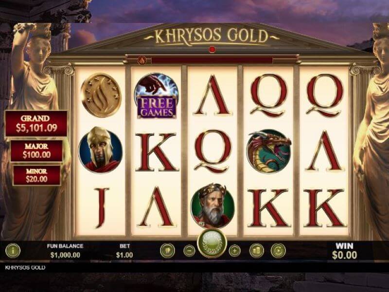 Khrysos Gold Online Slot screenshot