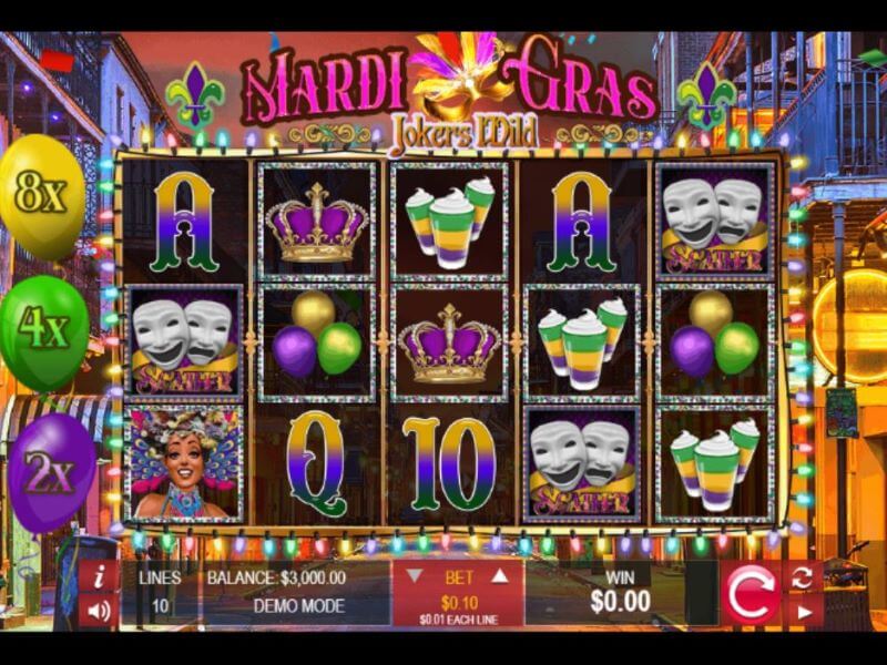 Mardi Gras Jokers Wild Online Game screenshot