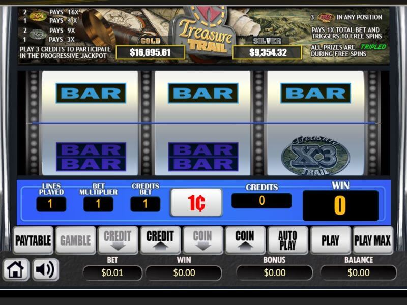 Treasure Trail Online Slots Screenshot