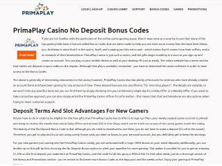 PrimaPlay Casino Inner Screenshot
