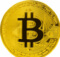 a large golden bitcoin on a white background with the B for bitcoin in black