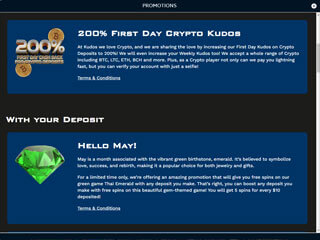 Kudos Casino Promotion screenshot