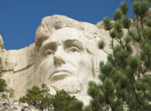 The Mount Rushmore image of Abraham Lincoln's face